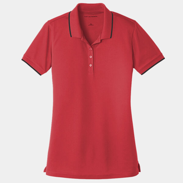  Ladies Port Authority Dry Zone UV Micro-Mesh Tipped Polo Thumbnail